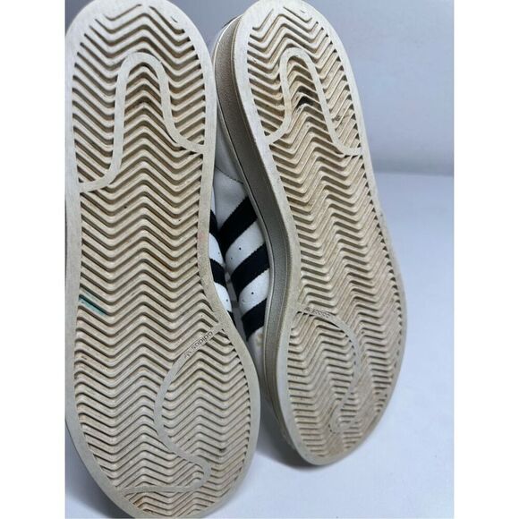 Adidas Original Superstar Hard Shell Toe White Black Gold Mens 9,5 - Picture 7 of 13